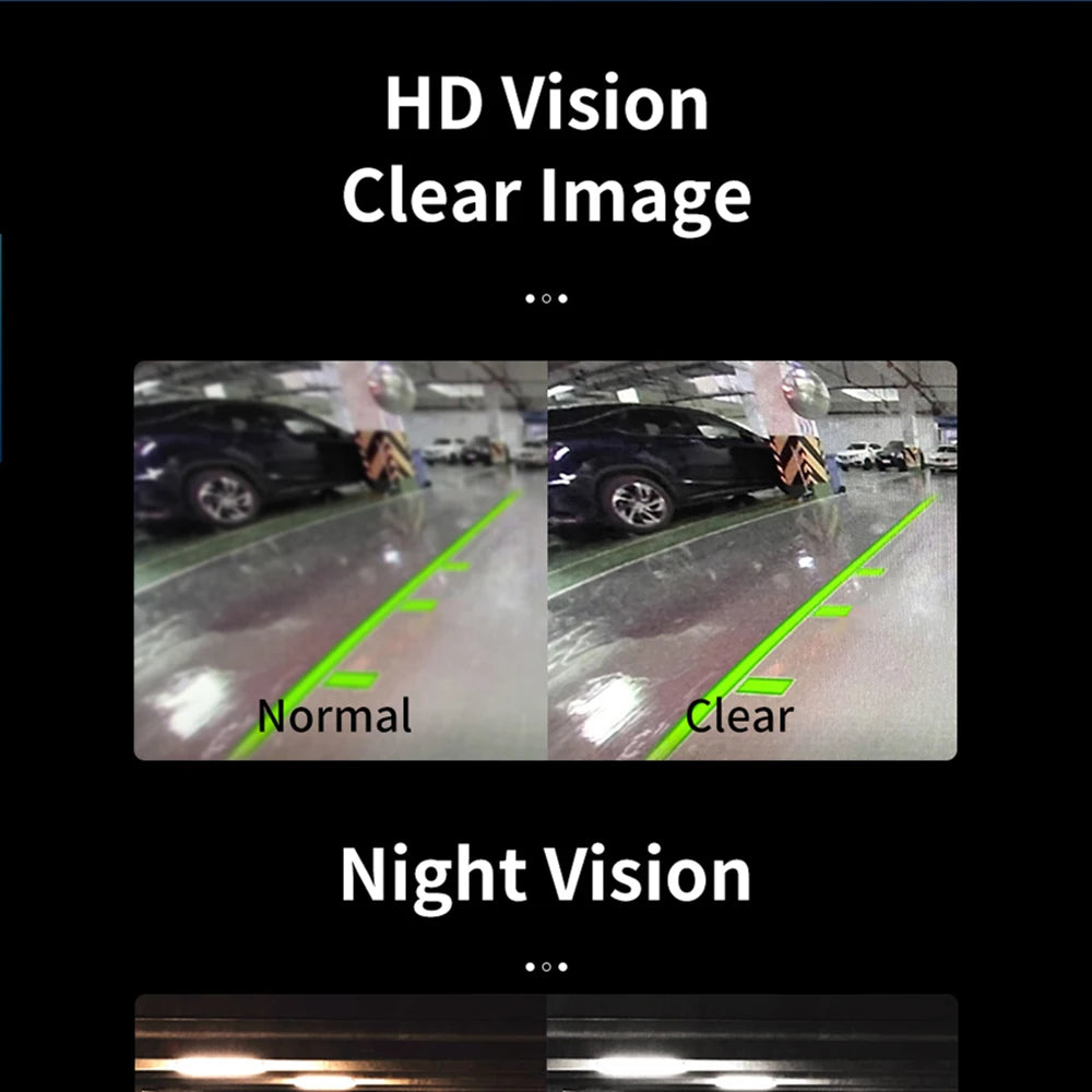 Hippcron Car Rear View Camera 8 LED Night Vision Reversing Auto Parking Monitor CCD Waterproof HD Video