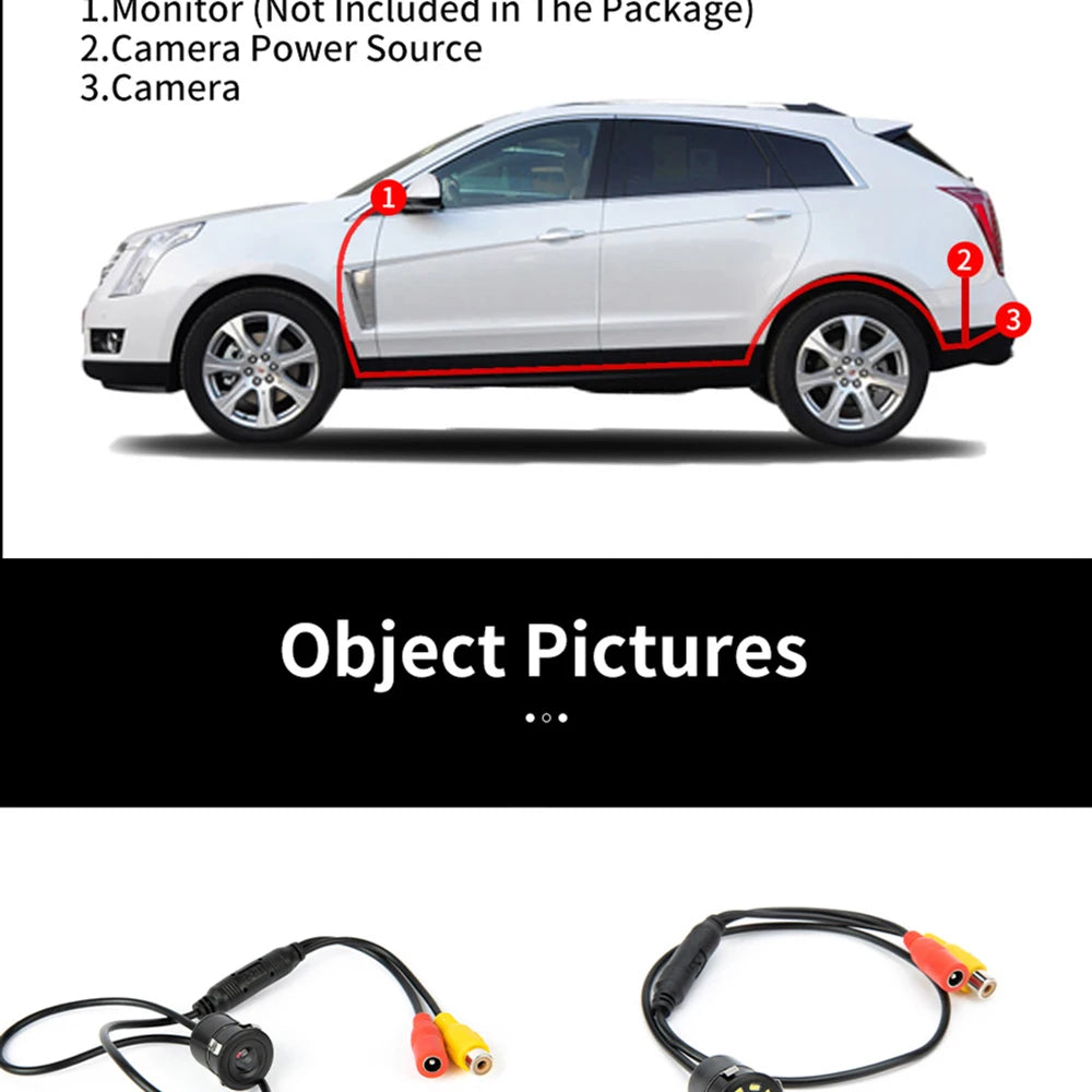 Hippcron Car Rear View Camera 8 LED Night Vision Reversing Auto Parking Monitor CCD Waterproof HD Video