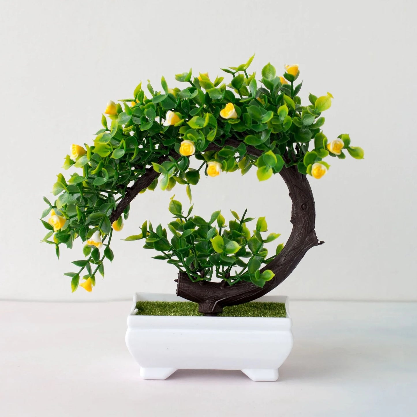 Artificial Plastic Plants Bonsai Small Tree Fake Flower Room Living Room Table Decoration Home Wedding Garden Decor Ornaments