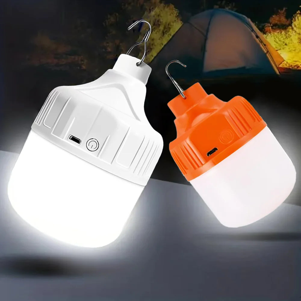 Portable USB Rechargeable LED Pendant Light High Brightness Waterproof Outdoor Lamp for Camping Fishing Emergency Night Lighting