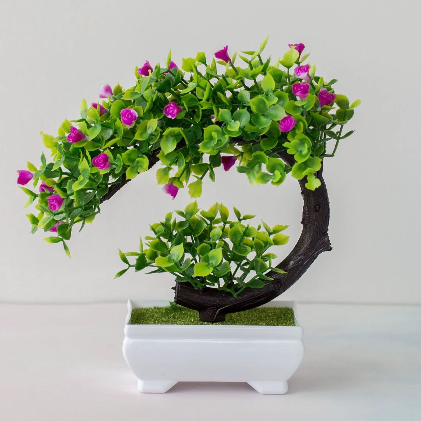 Artificial Plastic Plants Bonsai Small Tree Fake Flower Room Living Room Table Decoration Home Wedding Garden Decor Ornaments