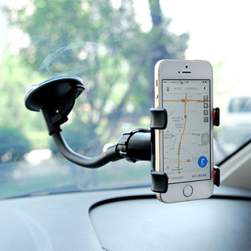 360° Rotating Car Phone Holder Universal Windshield Dashboard Mount Cellphone Stand  GPS Phone Flexible Bracket Auto Accessories