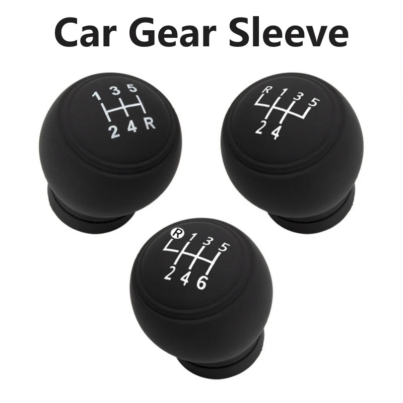 Gear Shift Knob Silicone Cover Gear Rod Protector Dustproof WaterProof Lever Handle Skin Nonslip Manual Shifter Universal