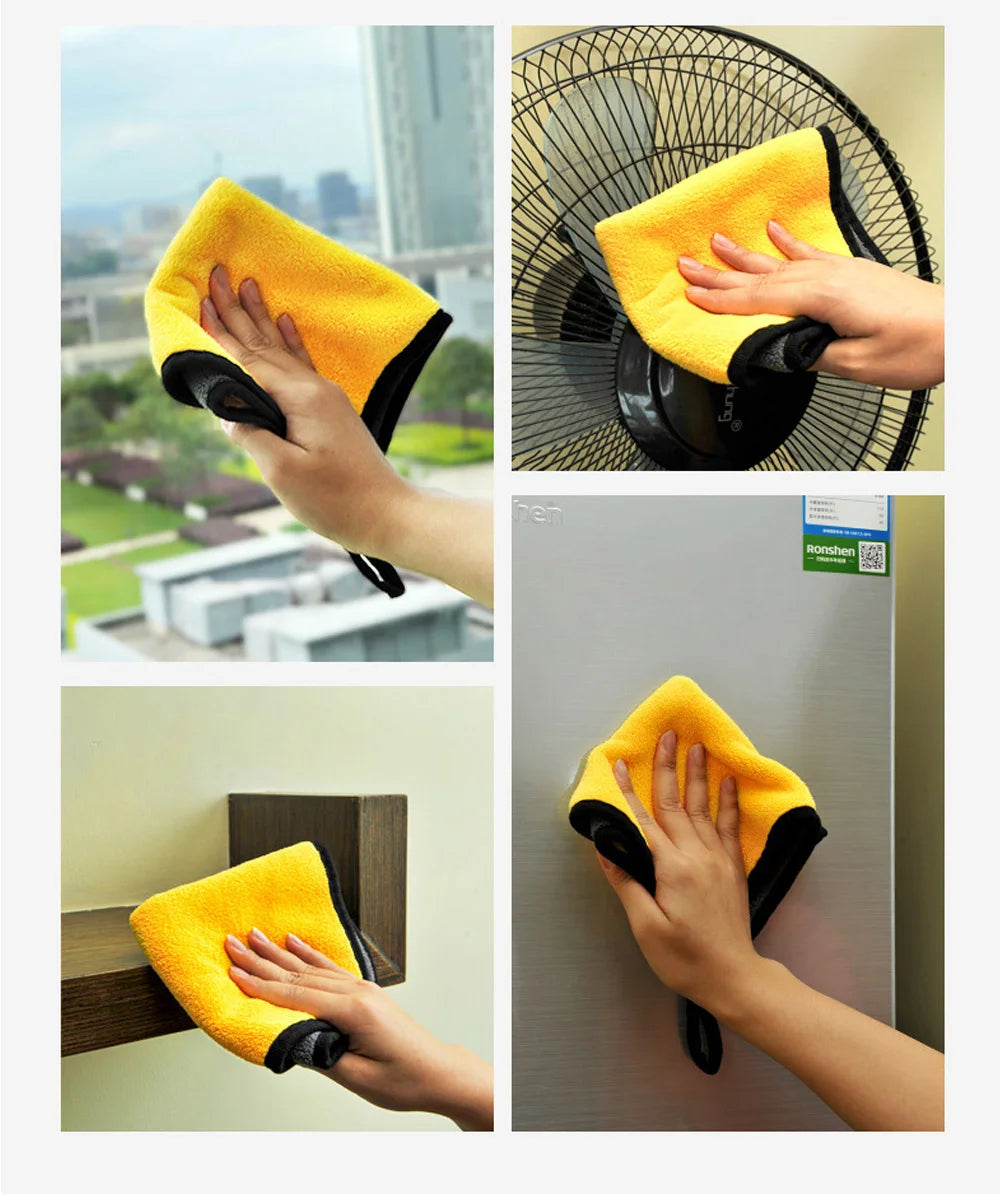 Car Wash Microfiber Towel 30x30/60CM Car Cleaning Drying Cloth Hemming Car Care Cloth Detailing Car Wash Towel