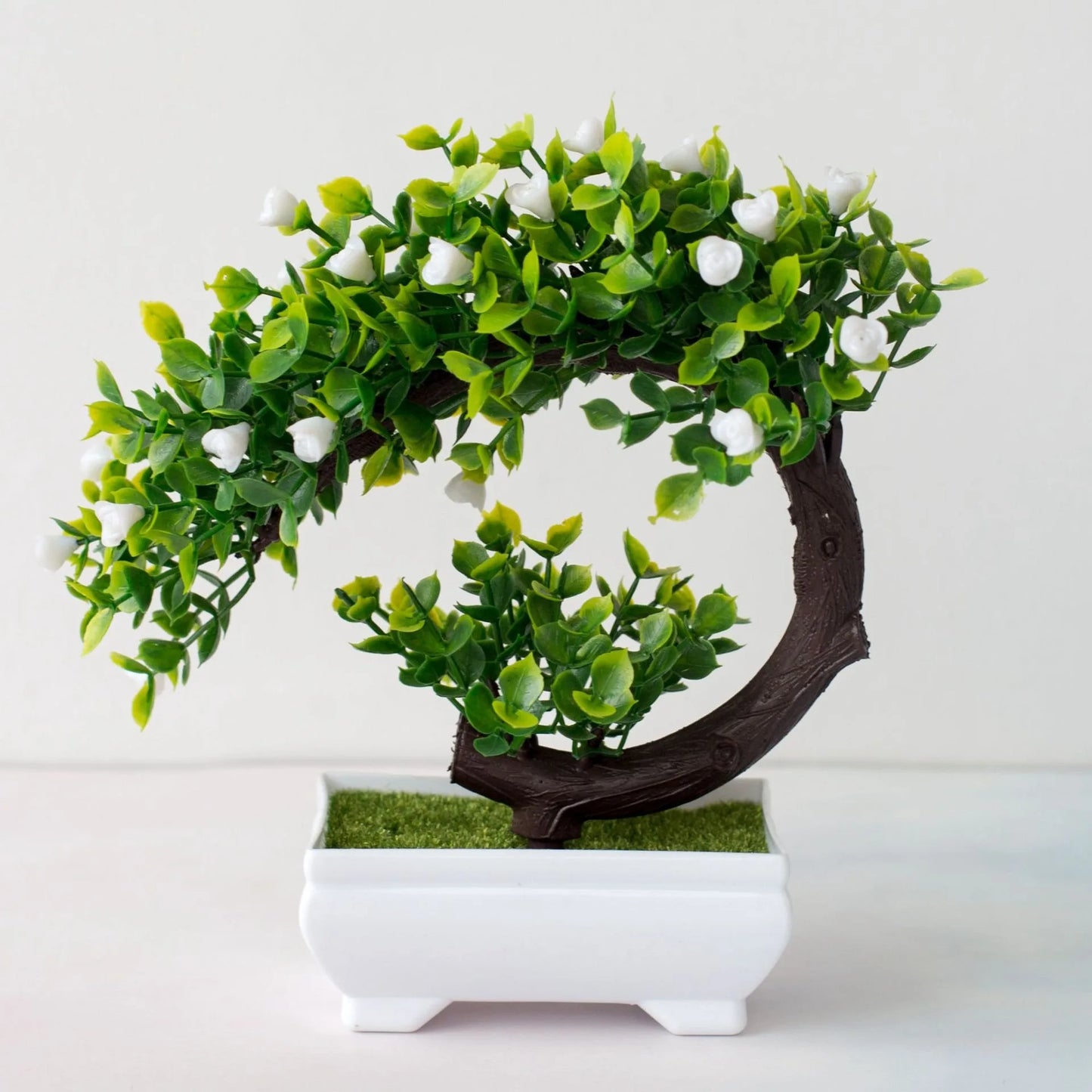 Artificial Plastic Plants Bonsai Small Tree Fake Flower Room Living Room Table Decoration Home Wedding Garden Decor Ornaments