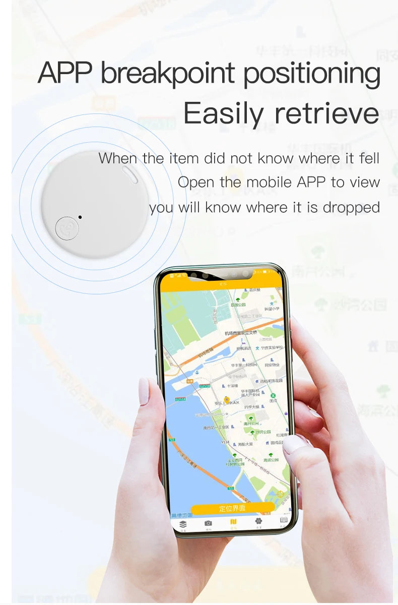 Mini GPS Locator AntiLost Alarm Wallet Keychain Smart Tag Bluetooth-Compatible Tracer Keychain Dog Pet Child Tracker Key Finder