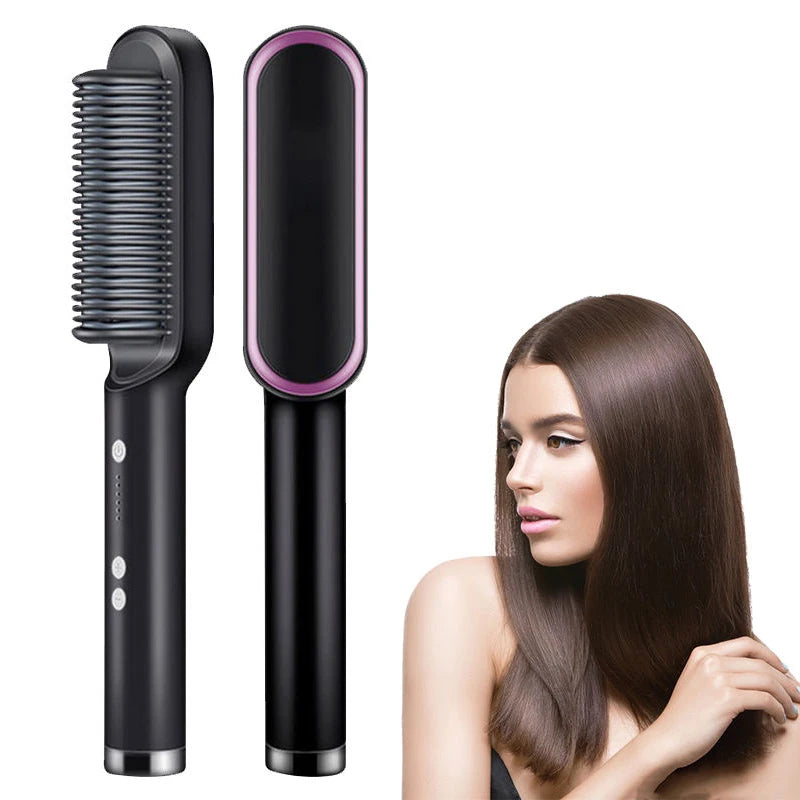 Electric Hair Straightener Brush Professional Fashion Fast Heating Ceramic Hair Straightener