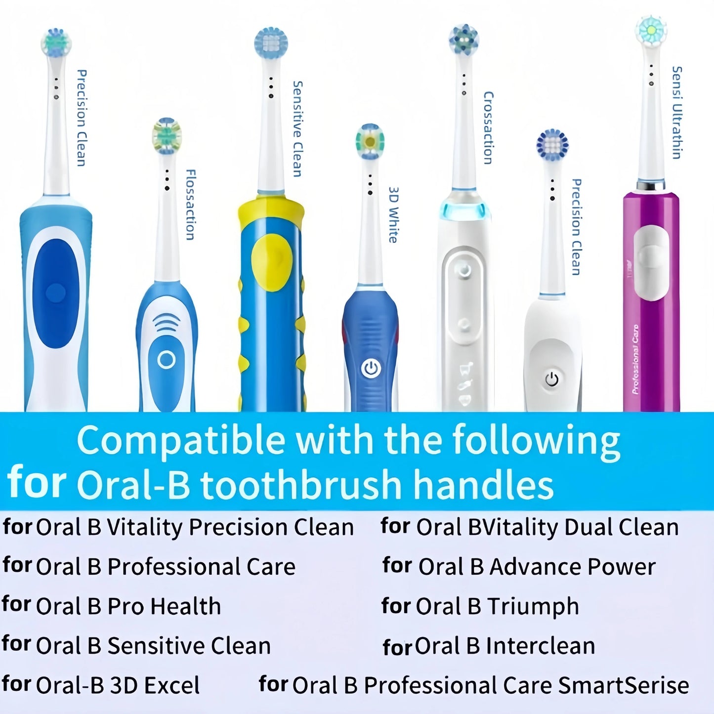 4/12/16/20 Pcs Replacement Toothbrush Heads Compatible with Oral-B Braun Professional Electric Toothbrush Heads Brush Heads