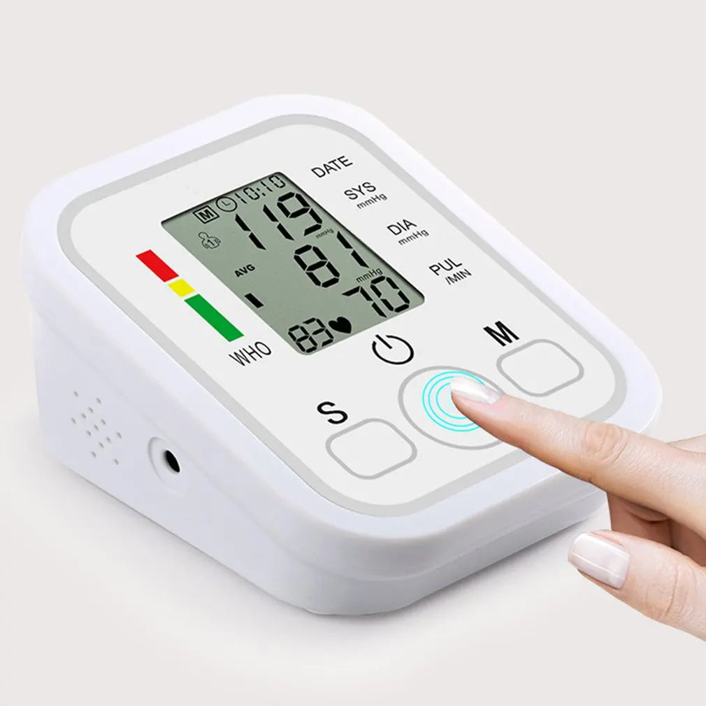 Tensiometer Heart Rate Pulse Meter BP Monitor Healthy Digital Arm Blood Pressure Meter Cuff Medical Automatic Pressure Tonometer