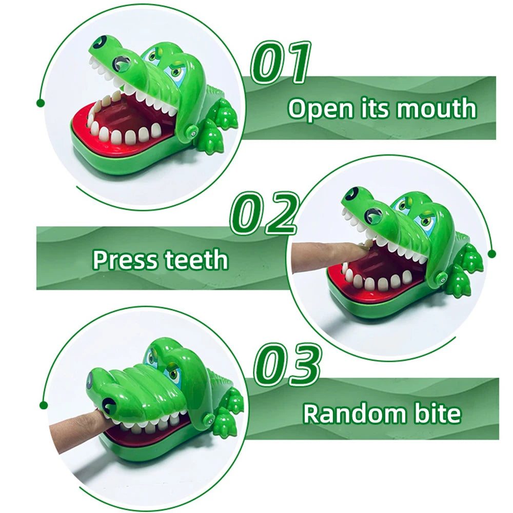 Crocodile Teeth Toys Children's Crocodile Bites Fingers Reaction Training Novelty Children's Lucky Game Trick Decompression Toy