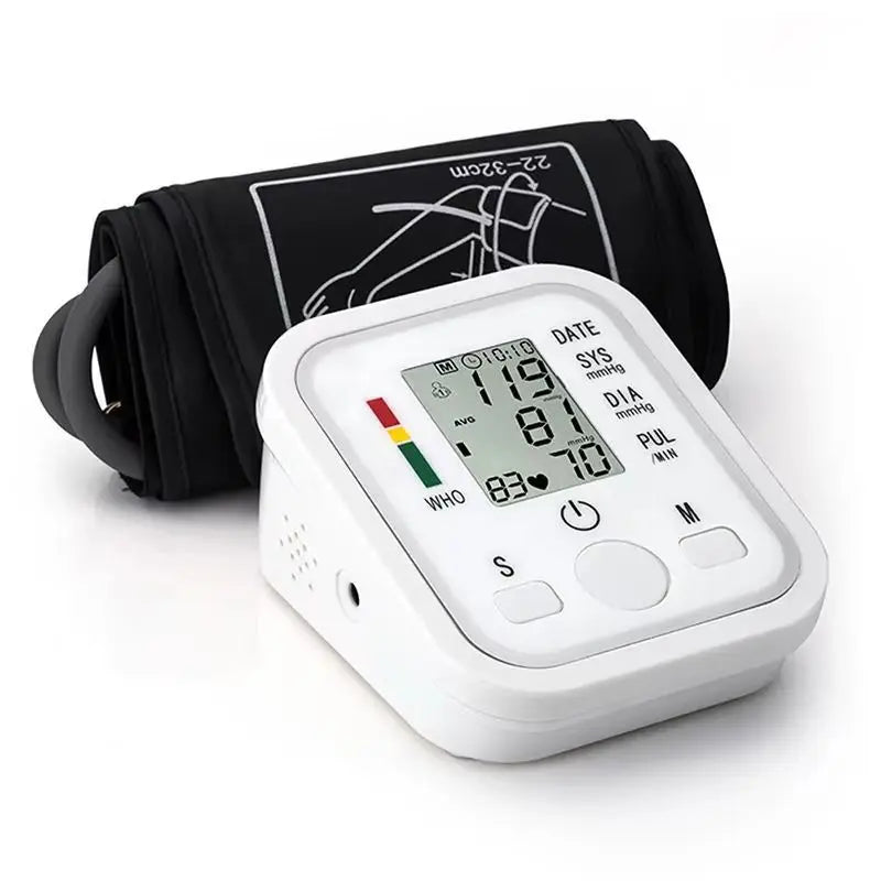 Tensiometer Heart Rate Pulse Meter BP Monitor Healthy Digital Arm Blood Pressure Meter Cuff Medical Automatic Pressure Tonometer