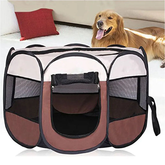 Portable Outdoor Kennels Fences Pet Tent Houses For Large Small Dogs Foldable Indoor Playpen Puppy Cats Pet Cage Delivery Room