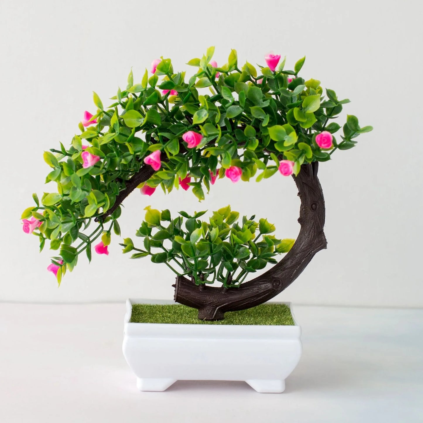 Artificial Plastic Plants Bonsai Small Tree Fake Flower Room Living Room Table Decoration Home Wedding Garden Decor Ornaments