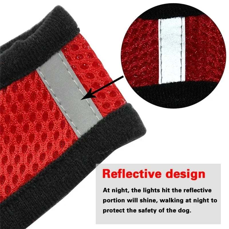 Cat Harness Vest Walking Lead Leash For Puppy Dogs Collar Polyester Adjustable Mesh Dog Harness For Small Medium Pet Accessories