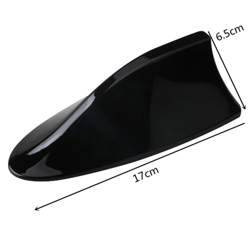 Universal Carbon Fiber Look Car Roof Top Mount Shark Fin Aerial Antenna Toppers Auto Radio AM FM Antenna Signal Amplifier Aerial