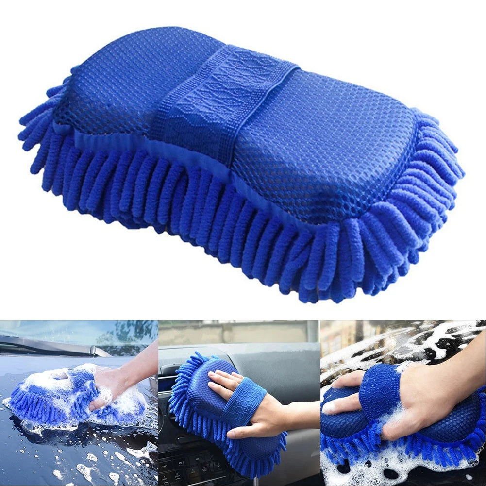 Car Wash Microfiber Chenille Car Wash Sponge Care Washing Brush Pad Washing Towel Auto Gloves Styling Accessories Gadget