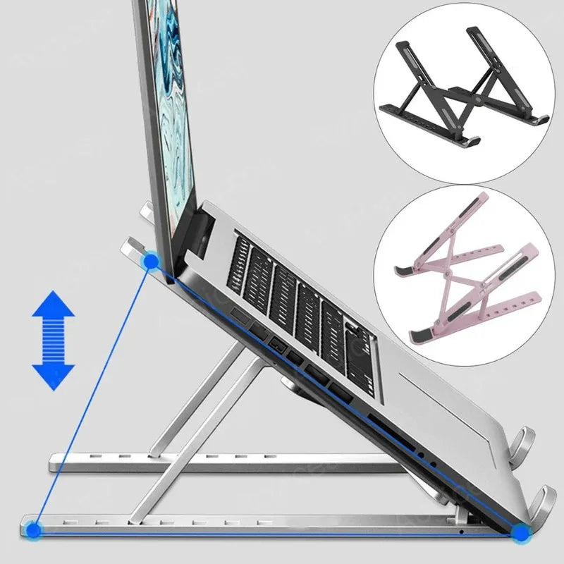 Portable Laptop Stand 7/10 Gears Foldable ABS Tablet for Macbook Apple  Air Pro Lenovo Samsung Bracket Universal Pad PC Holder