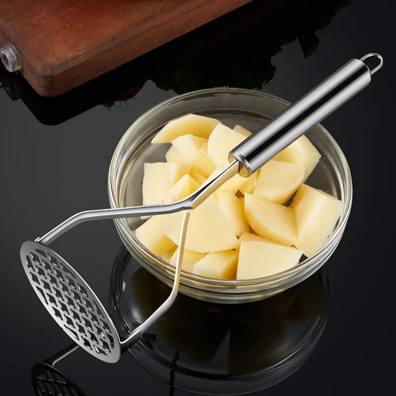 Kitchen Gadget Creative Mud Press Masher Puree Juice Maker Stainless Steel Potatoes Crusher Pusher Fruit Tools Cocina Cozinha