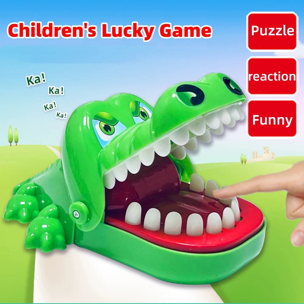 Crocodile Teeth Toys Children's Crocodile Bites Fingers Reaction Training Novelty Children's Lucky Game Trick Decompression Toy