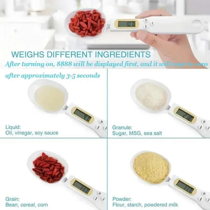 Mini Spoon Scale Digital Kitchen Scale Electronic LCD Food Scale 0.1-500g Cooking Flour Milk Coffee Powder Weight Measure Spoon