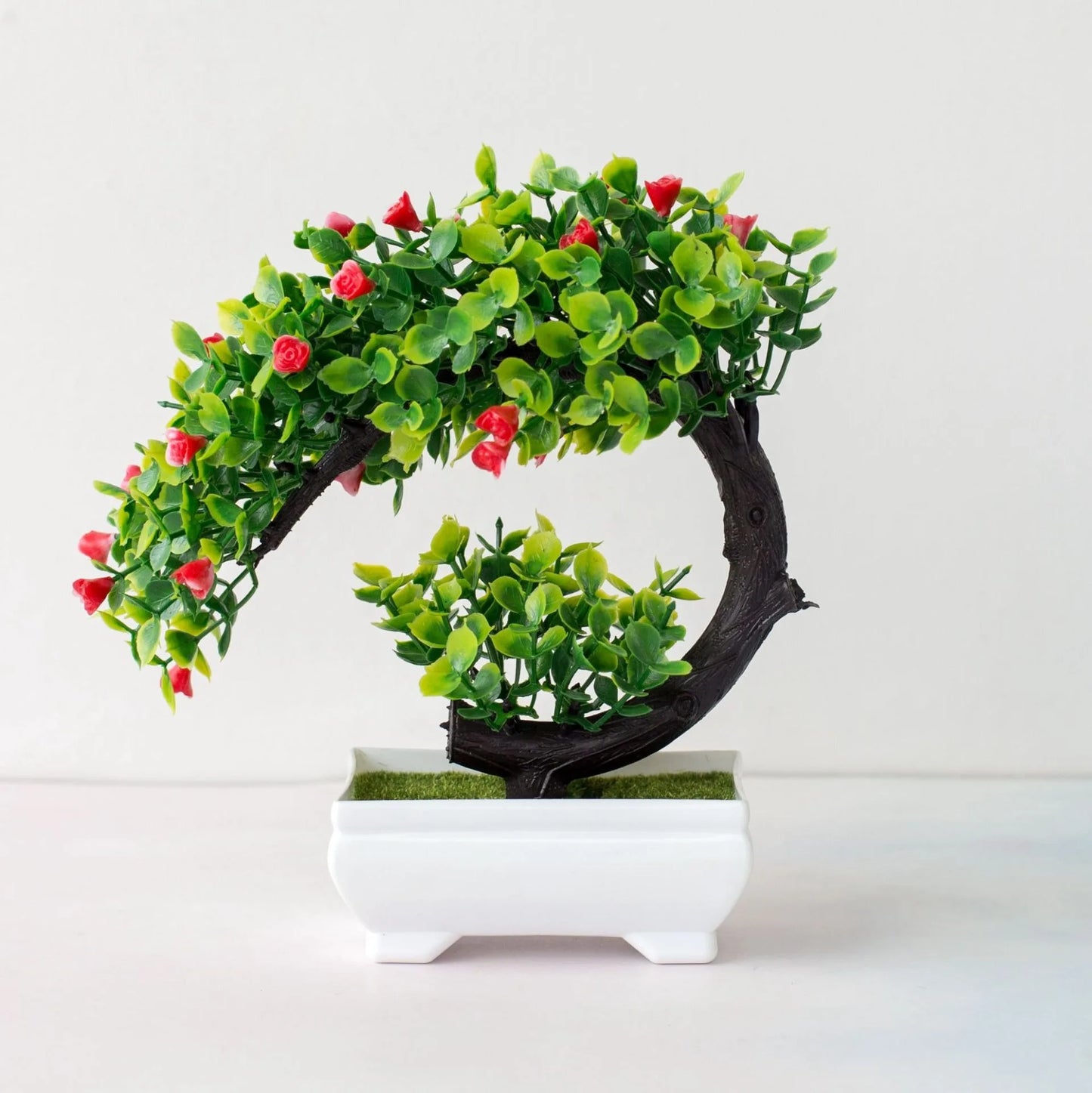 Artificial Plastic Plants Bonsai Small Tree Fake Flower Room Living Room Table Decoration Home Wedding Garden Decor Ornaments