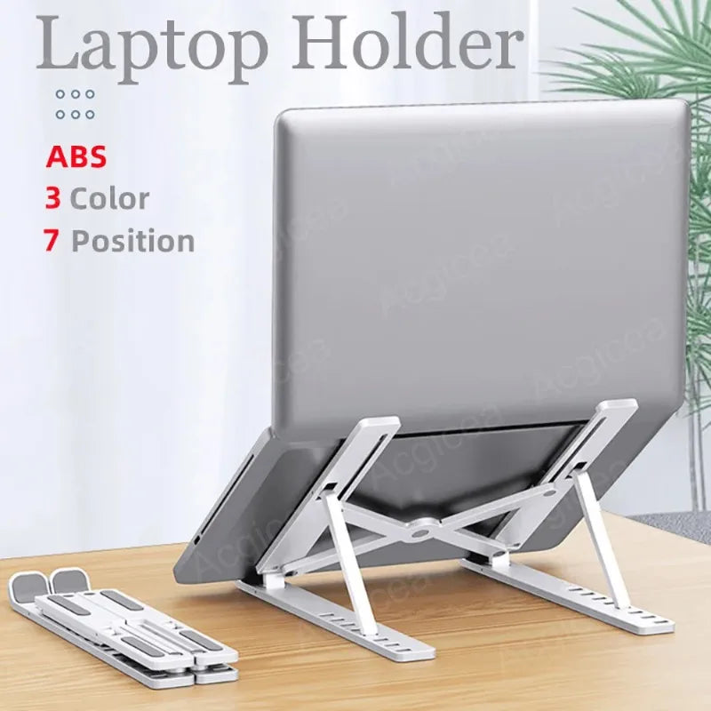 Portable Laptop Stand 7/10 Gears Foldable ABS Tablet for Macbook Apple  Air Pro Lenovo Samsung Bracket Universal Pad PC Holder