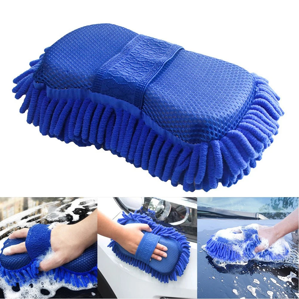 Car Wash Microfiber Chenille Car Wash Sponge Care Washing Brush Pad Washing Towel Auto Gloves Styling Accessories Gadget