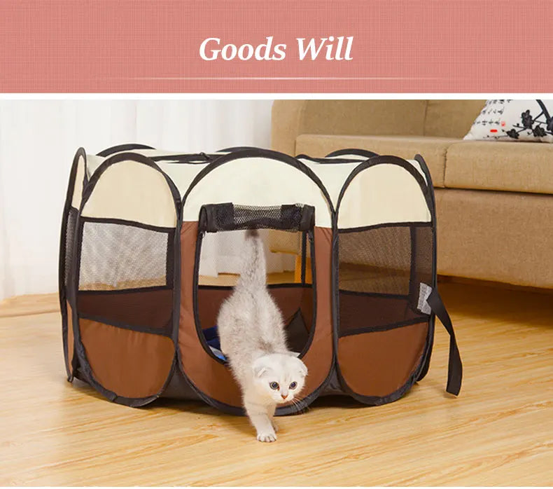 Portable Outdoor Kennels Fences Pet Tent Houses For Large Small Dogs Foldable Indoor Playpen Puppy Cats Pet Cage Delivery Room