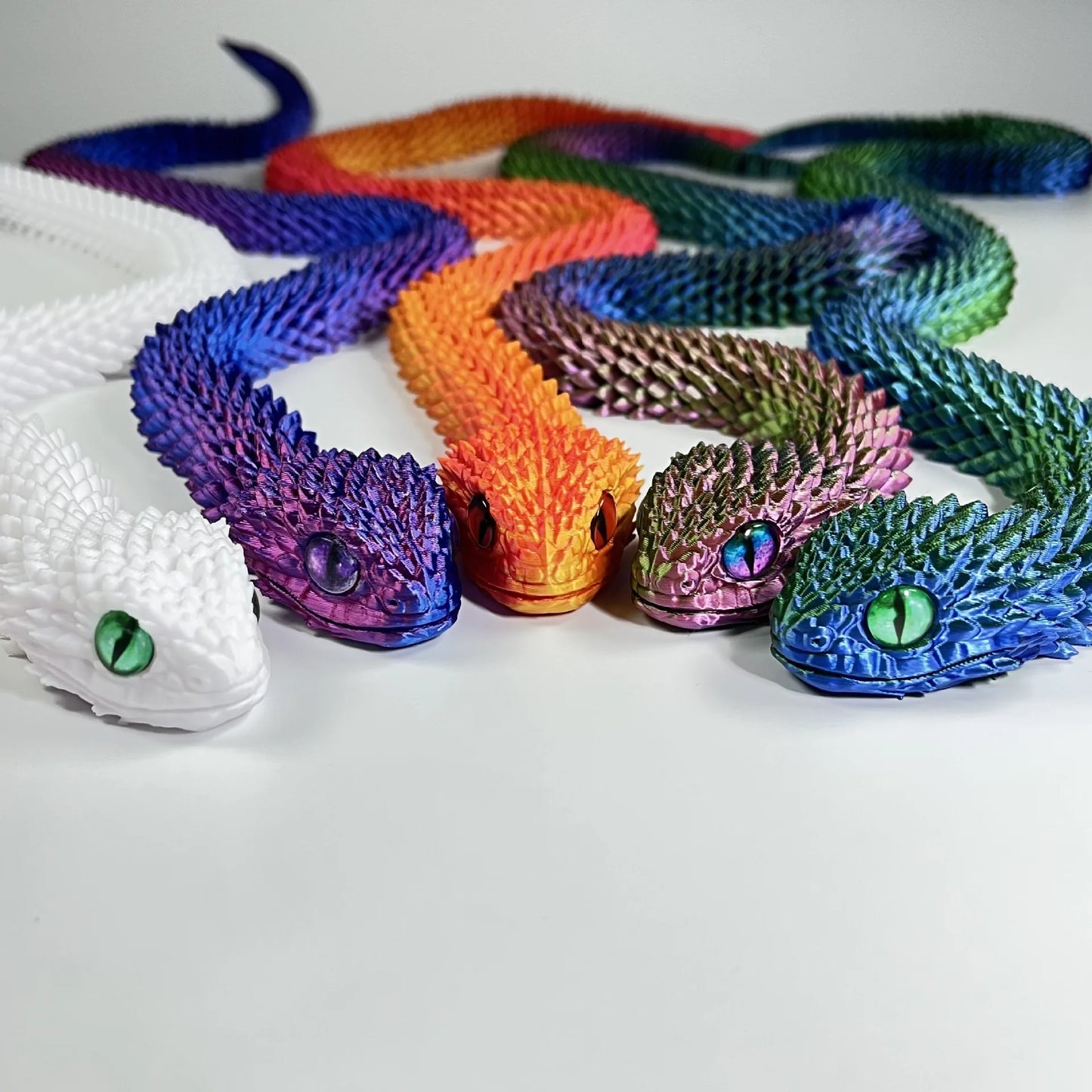 3D Printed Snake Movable Joint Simulation Snake Figurine Creative Home Office Desktop Ornament 2025 New Year Gifts Crafts Gift