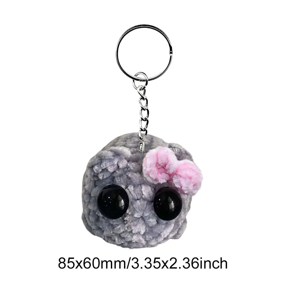 Sad Hamster Meme Sound Music Plush Toy Crochet Plush Sad Hamster Meme Key Rings Kawaii Sad Hamster Keychain Gift for Women Men