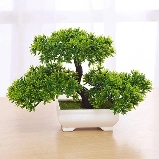 Artificial Plastic Plants Bonsai Small Tree Fake Flower Room Living Room Table Decoration Home Wedding Garden Decor Ornaments