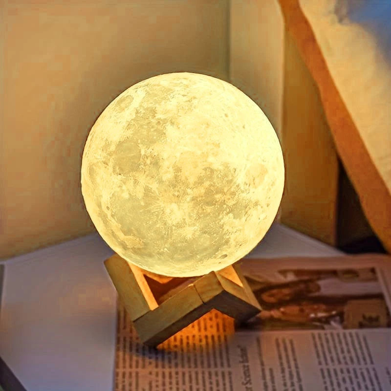 Moon Night Light Planet Lights Home Decorations Desktop Decorative Ornaments Illuminated Night Lights 8cm