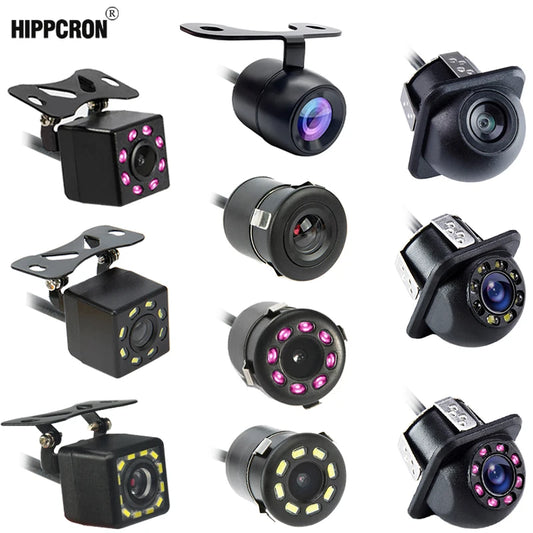 Hippcron Car Rear View Camera 8 LED Night Vision Reversing Auto Parking Monitor CCD Waterproof HD Video