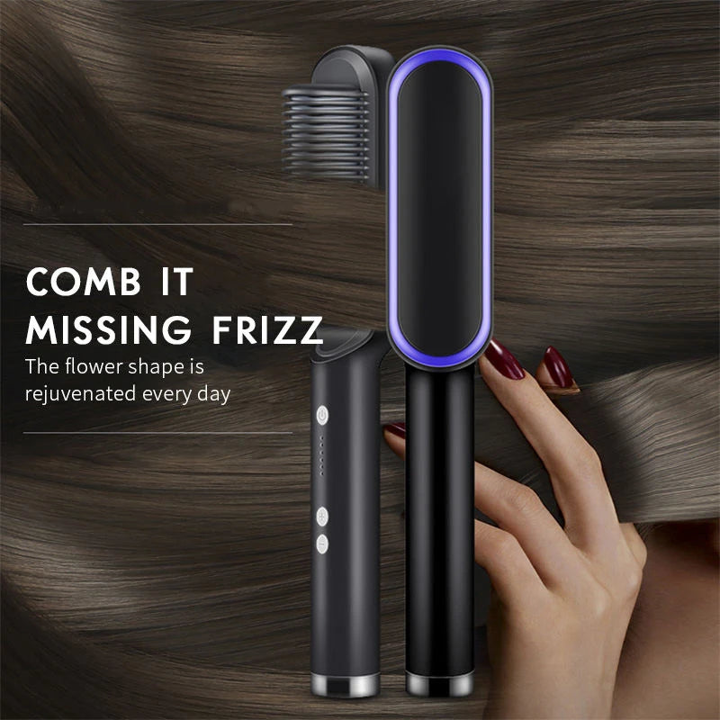 Electric Hair Straightener Brush Professional Fashion Fast Heating Ceramic Hair Straightener