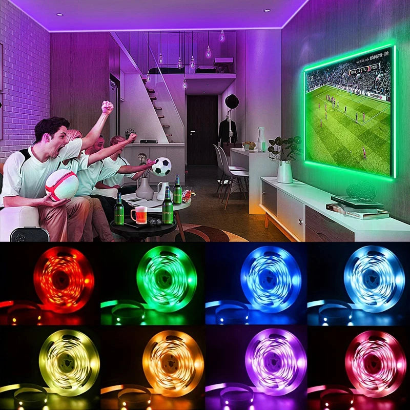 Led Lights for TV RGB Led Strip Light Bluetooth Control 5V USB Led Tape Flexible Ribbon for TV Backlight Room Decoration