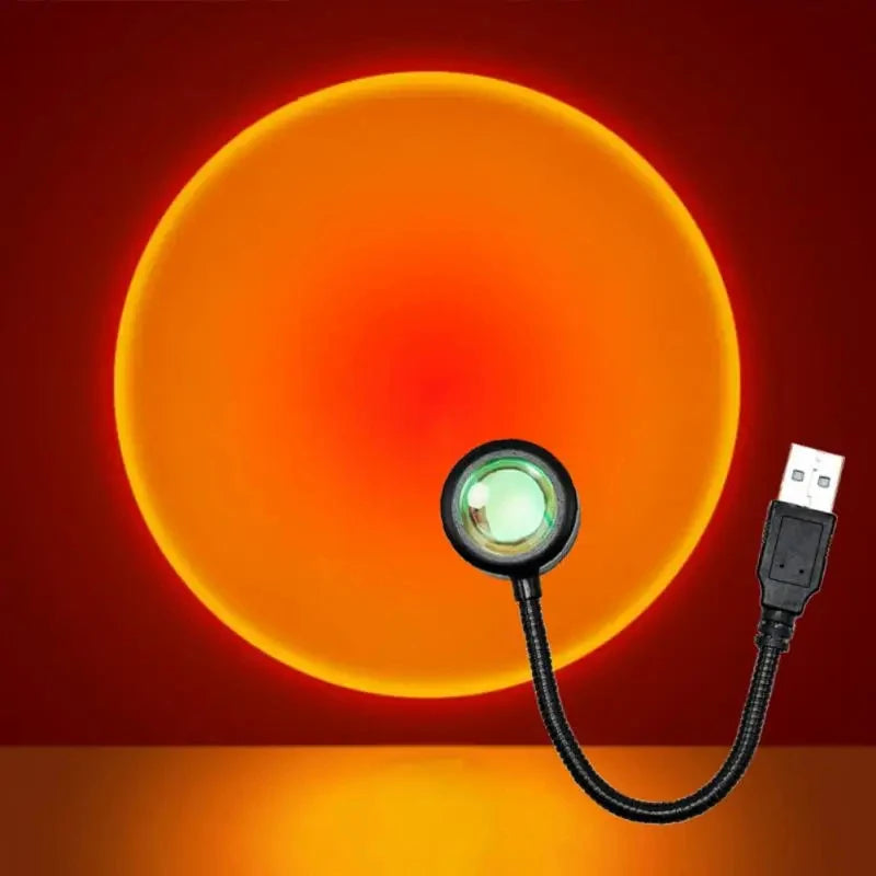 Mini RGB Atmosphere Night Light USB Sunset Projection Lamp For TiKtok Photography Selfie Party Home Living Room Bedroom Decor