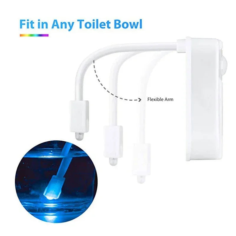 Toilet Seat Smart Motion Sensor Night Light 16/8 Colors Waterproof Backlight For bathroom Toilet Bowl LED Lamp Light WC