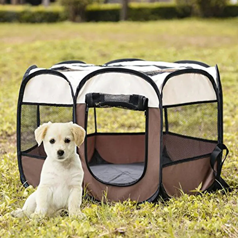 Portable Outdoor Kennels Fences Pet Tent Houses For Large Small Dogs Foldable Indoor Playpen Puppy Cats Pet Cage Delivery Room