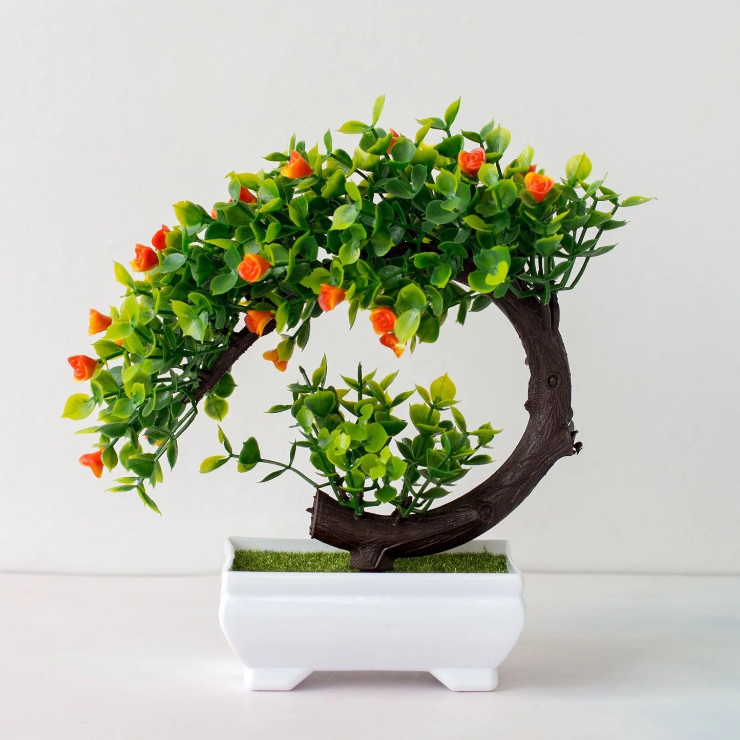 Artificial Plastic Plants Bonsai Small Tree Fake Flower Room Living Room Table Decoration Home Wedding Garden Decor Ornaments