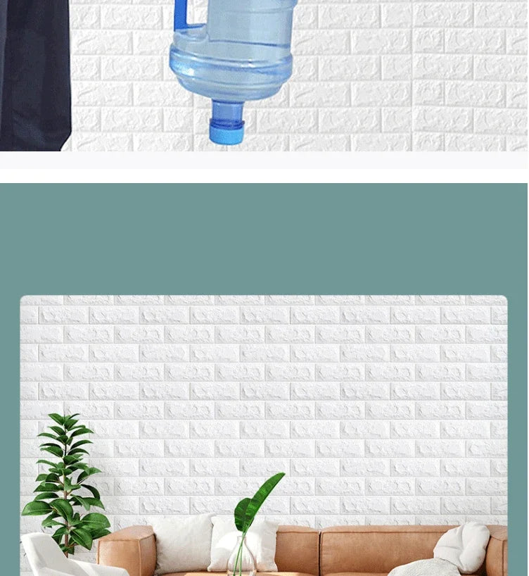 1/3/5/10 M 3D Self-adhesive Wallpaper Stickers 3M Brick Wall Stickers Home Decor Wallpaper for Walls DIY Bedroom Papel De Parede