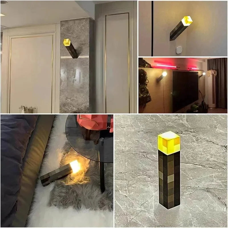 4 Color Brownstone Flashlight Night Light USB Rechargeable Adjustable Lamp with Buckle 11inch Children Gift Bedroom Decor Light