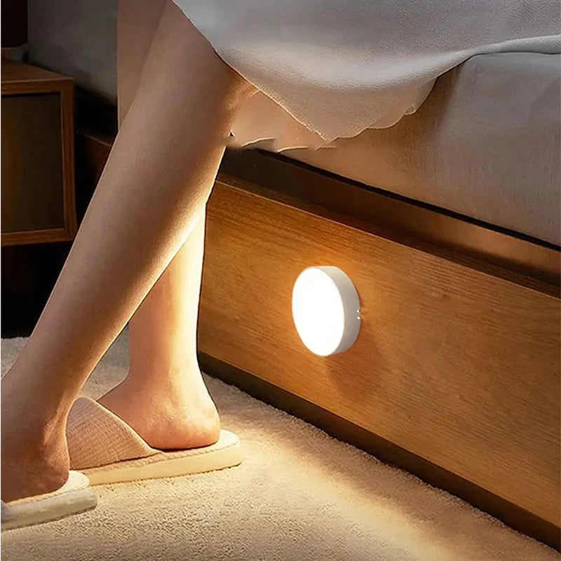 1pc Motion Sensor Night Light - Wireless LED Detector Lamp for Bedroom, Staircase, Closet, and Room Decor-