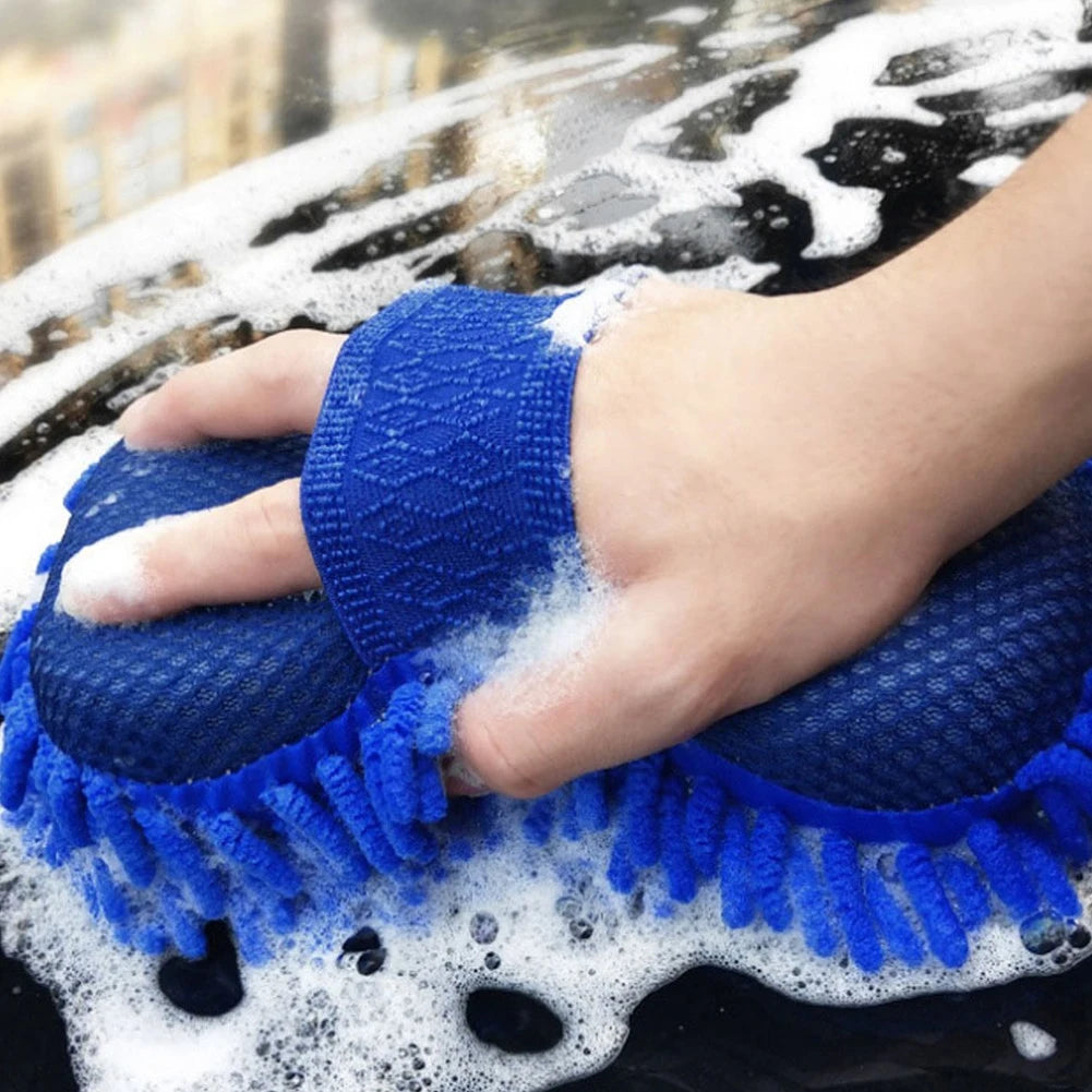 Car Wash Microfiber Chenille Car Wash Sponge Care Washing Brush Pad Washing Towel Auto Gloves Styling Accessories Gadget