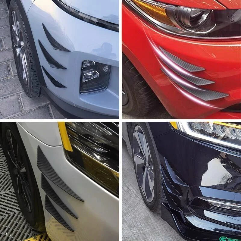 6Pcs/Set Universal Front Bumper Lip Diffuser Splitter Fins Body Spoiler Car Tuning Canards Valence Car Decoration Decoration