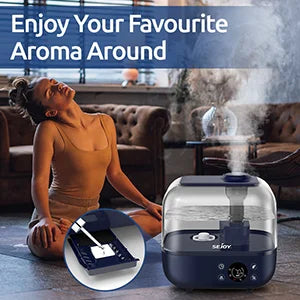 Sejoy Humidifiers for Bedroom Large Room 5L Quiet Ultrasonic Warm & Cool Mist Humidifier