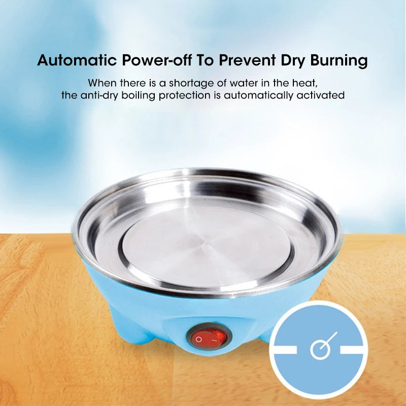 Egg Cooker Automatic Power Off Home 7 Eggs Multi-Functional Steamed Egg Custard Boiled Egg Machine Breakfast Artifact