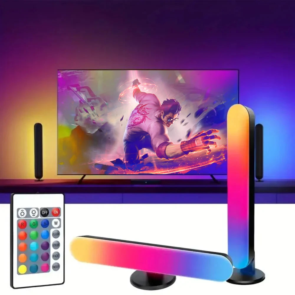 1/2 Packs Smart LED Strip Lights with Remote Control for Room Gaming TV, and Party Decoration - Sync with Music, RGB Desk Lamp ﻿