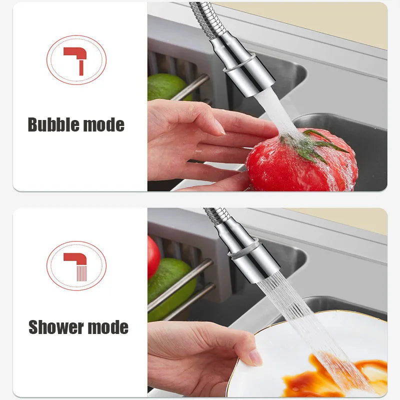 Stainless Steel Universal 1080° Rotation Faucet Sprayer Head For Kitchen Washbasin Extension Faucet Bubbler Tap Splash Nozzle