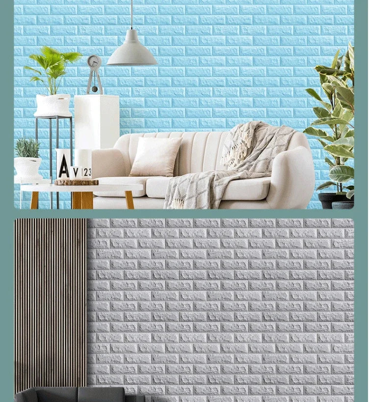 1/3/5/10 M 3D Self-adhesive Wallpaper Stickers 3M Brick Wall Stickers Home Decor Wallpaper for Walls DIY Bedroom Papel De Parede