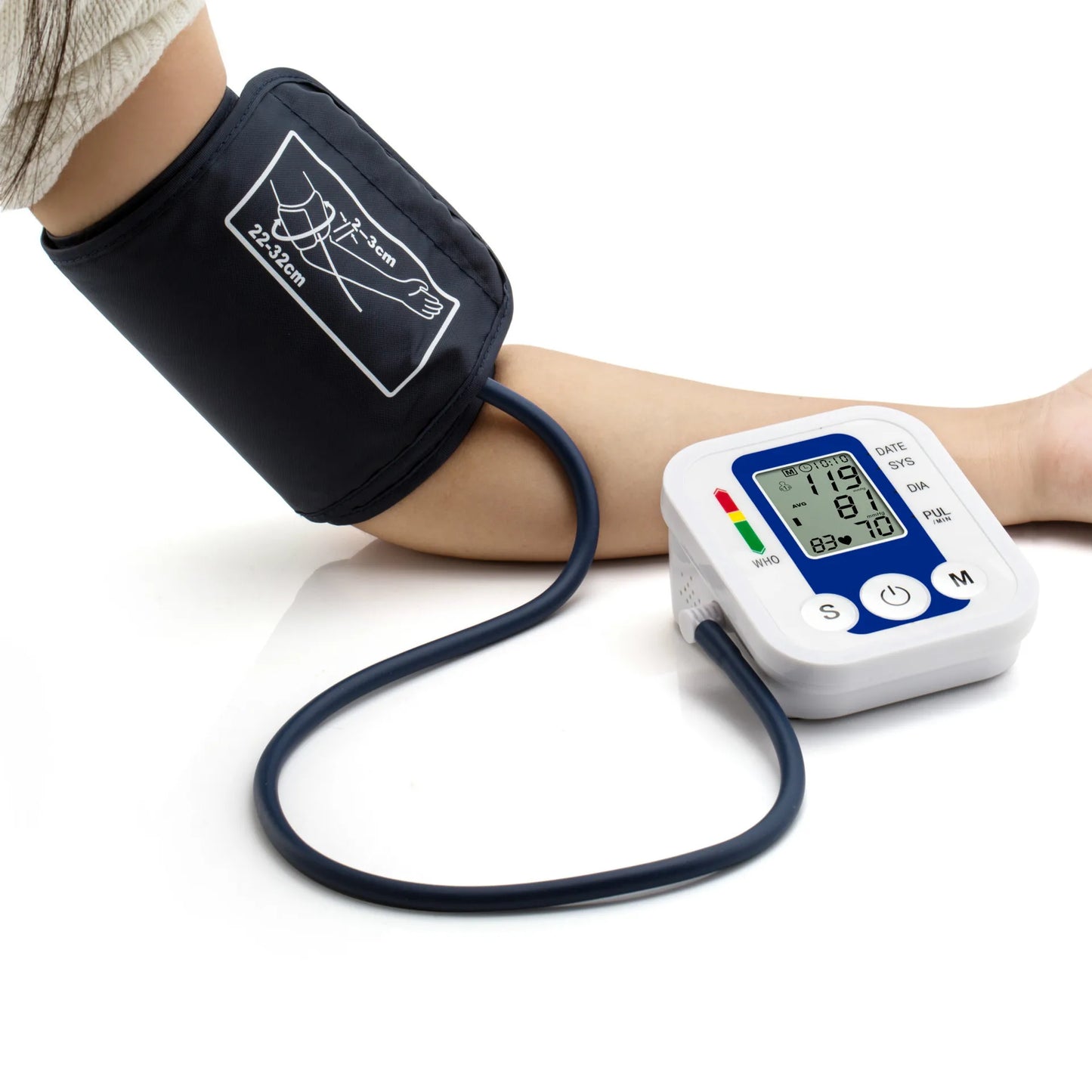 Tensiometer Heart Rate Pulse Meter BP Monitor Healthy Digital Arm Blood Pressure Meter Cuff Medical Automatic Pressure Tonometer